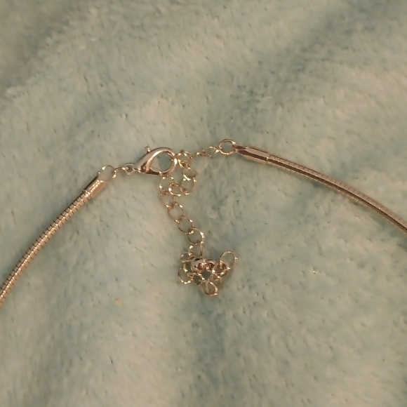 Hummingbird Silvertone choker necklace with extender - Picture 3 of 3